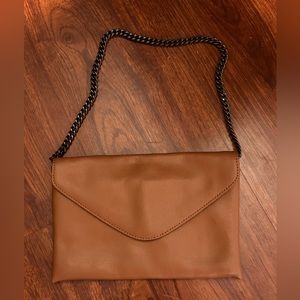 Jcrew brown leather envelope purse